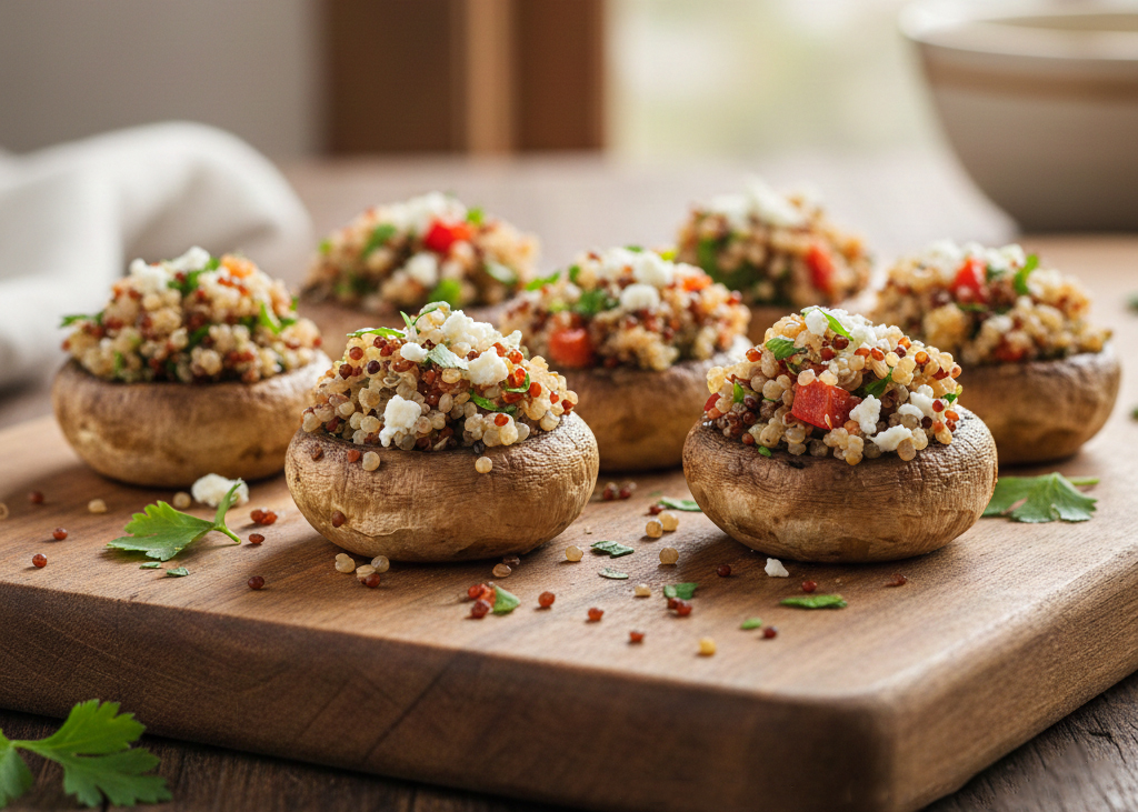 قارچ شکم پر با کینوا OAB