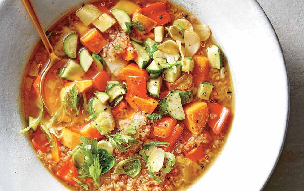سوپ کینوا سبزیجات