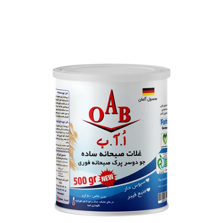 قوطی فلزی جو دوسر پرک صبحانه فوری ۵۰۰ گرمی