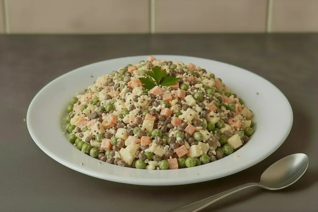 سالاد الویه بدون گوشت و سس مایونز OAB