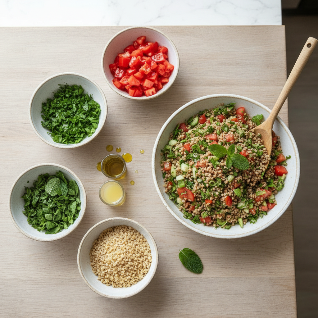 سالاد تبوله با گندم سیاه OAB