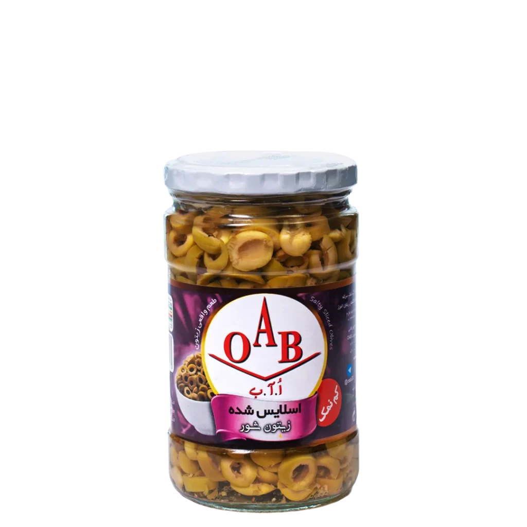 زیتون شور اسلایس شده کم نمک ۷۰۰ گرمی