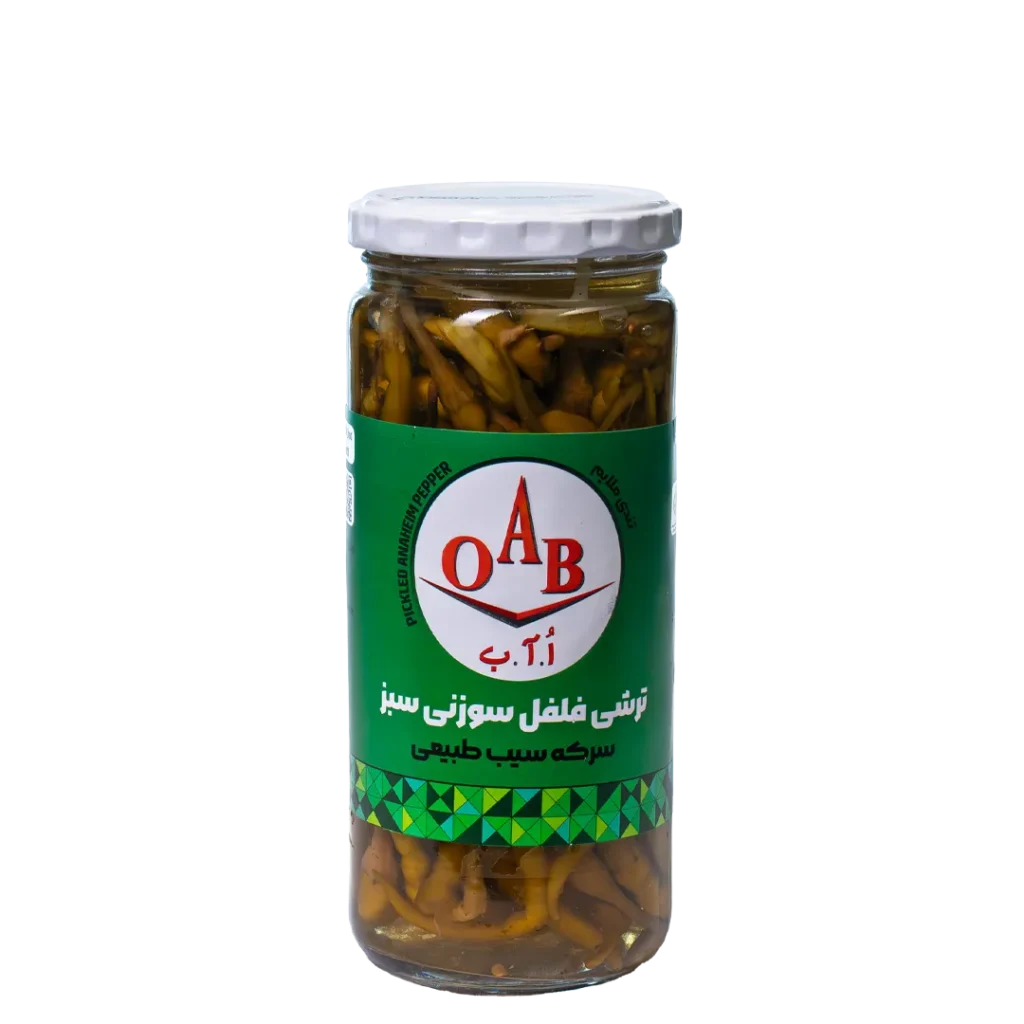 ترشی فلفل سوزنی سبز ۵۰۰ گرمی