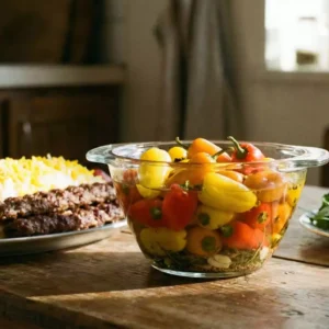 ترشی فلفل زنگوله ای ۵۰۰ گرمی