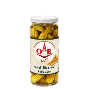 کنسرو بلال کوچک بیبی کورن در سرکه سیب طبیعی OAB